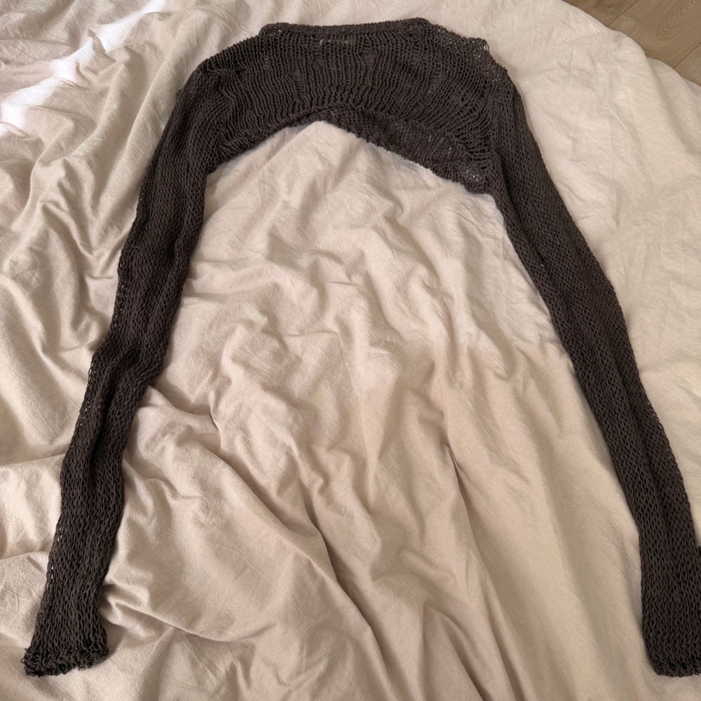 Dark Gray Knit Top